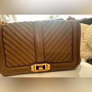 Medium Love Rebecca Minkoff chevron crossbody in military brown